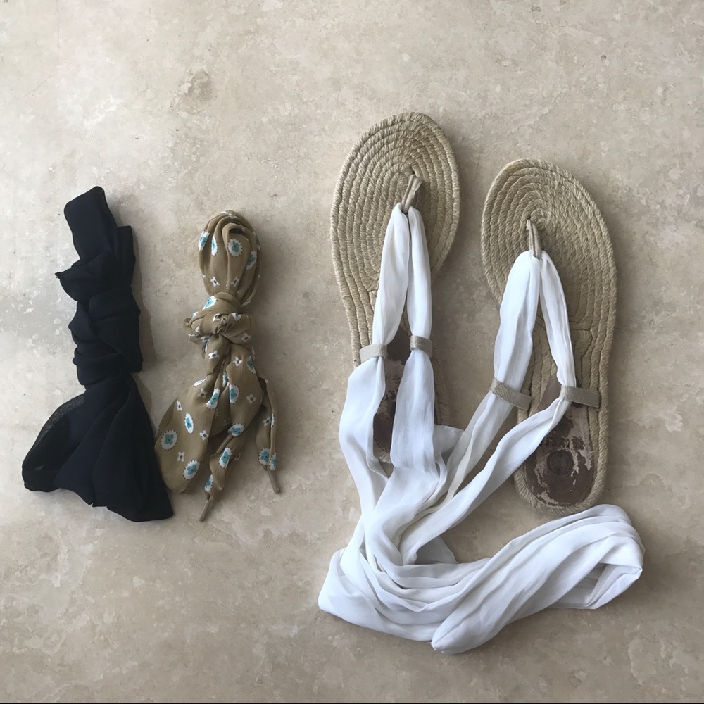 Cerverva adjustable tie-up sandals